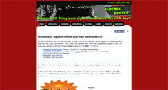 Desktop Screenshot of algebra-online.com