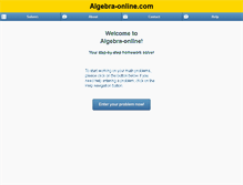 Tablet Screenshot of algebra-online.com